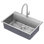 KRAUS Évier de cuisine encastré / encastré à simple cuve en acier inoxydable de calibre 18 encastré / encastrable 33 po Standart PRO KRAUS