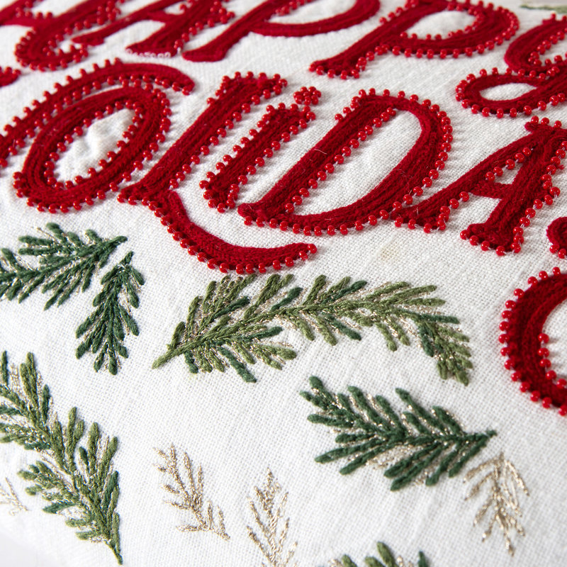 Cotton Holiday Pillow