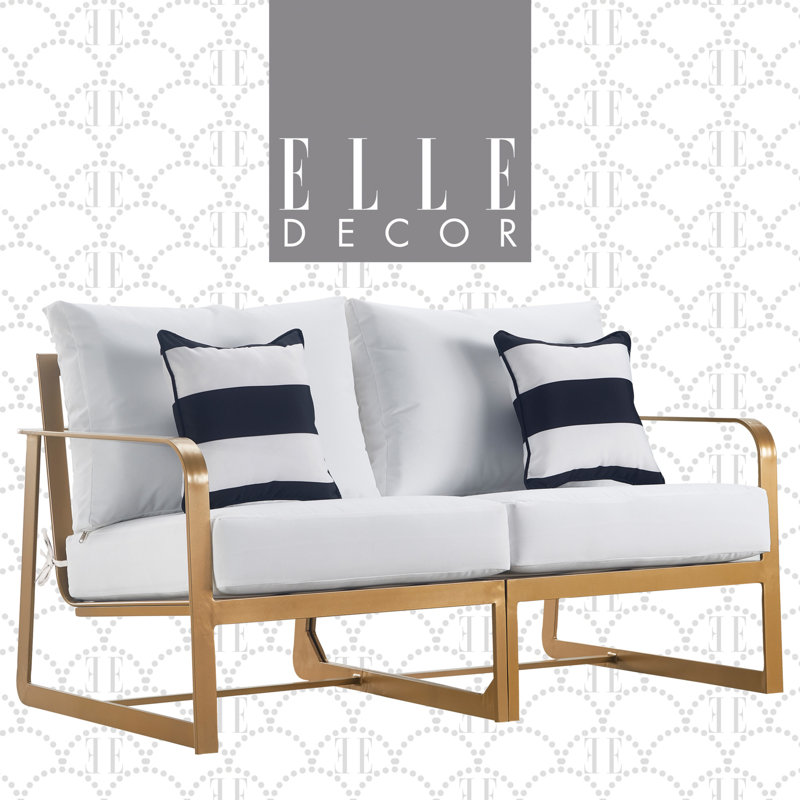 Elle Decor Mirabelle Outdoor Sofa, Gold