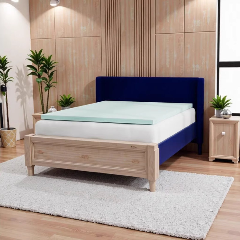 Omne Sleep Plush 3 Inch Queen Memory Foam Cooling Mattress Topper - Luxurious Comfort for Pain-Free Mornings, Queen
