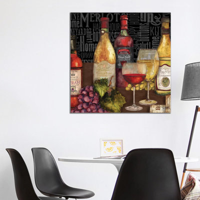 Wine Still Life On Black by Mary Beth Baker - Wrapped Canvas Gallery-Wrapped Canvas Giclée