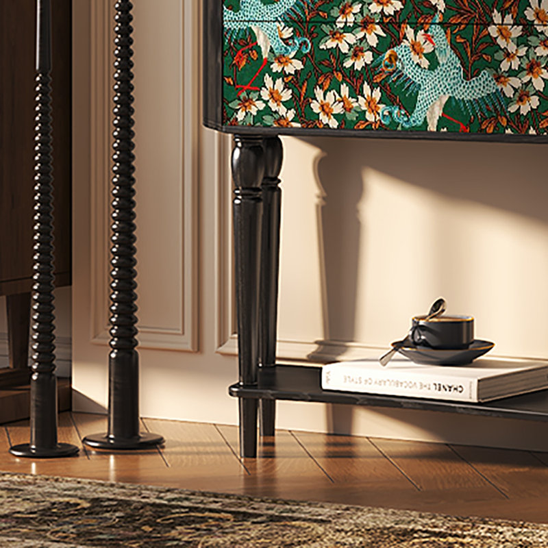 Buffet 33,5 po de style rétro, Noir