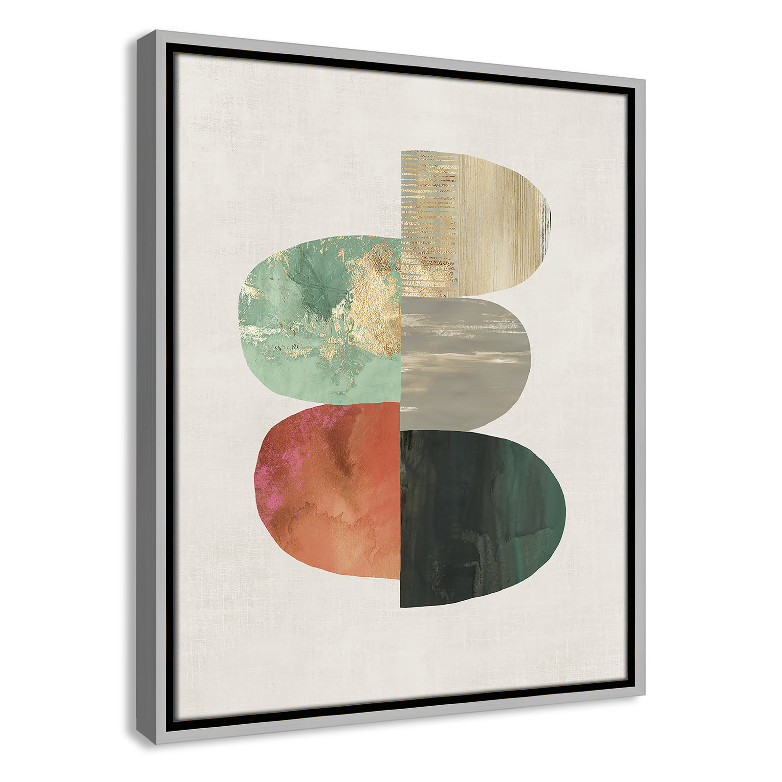 Evolving Energy I - Painting Print, Picture Framed Canvas, 61.5" H x 41.5" W, Espresso