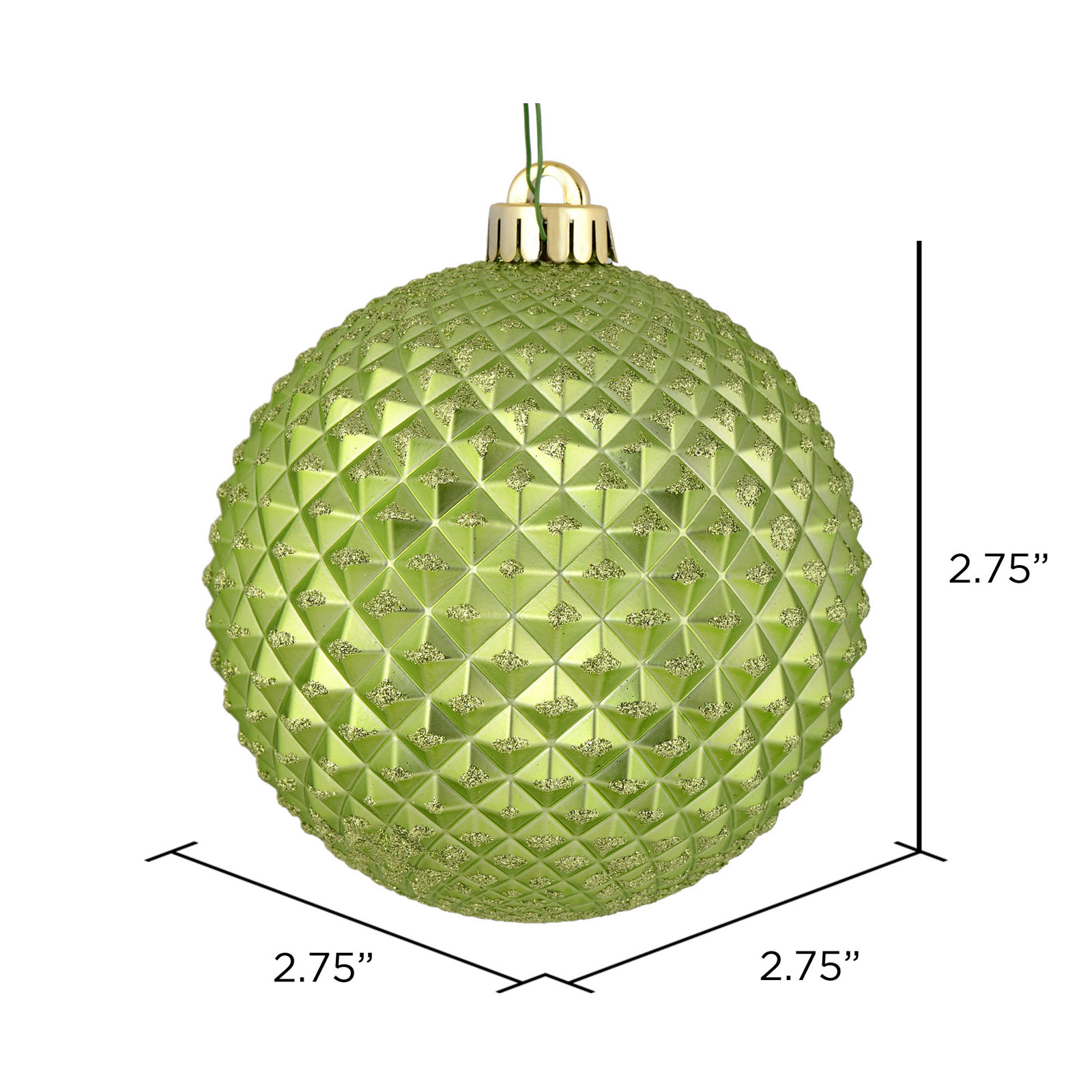 3" Shatterproof Bauble, Celadon