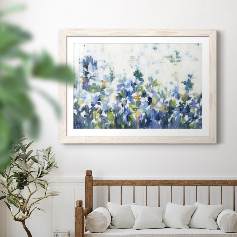" Pure Poetry " Painting Print, 27.5" H x 37.5" W x 1" D, White Framed