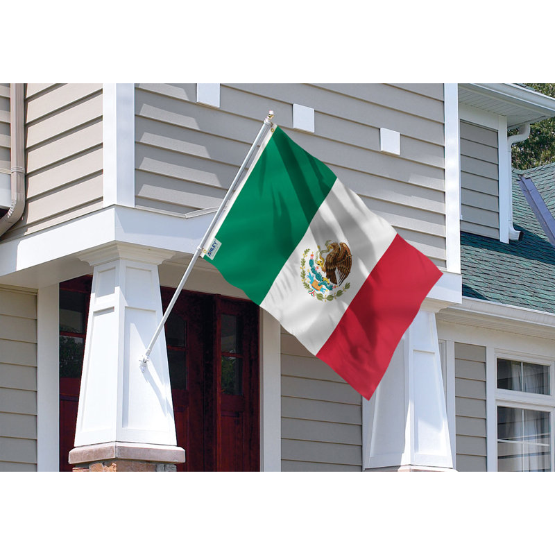 Drapeau de la maison du Mexique en polyester H 36 po x l 60 po