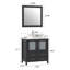 Meuble-lavabo autoportant à simple cuve 30 "avec plateau en marbre et miroir assortis Ravenna-116868046-27042725