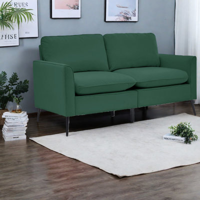 Causeuse compacte et confortable en similicuir 55,91 po Modern Home