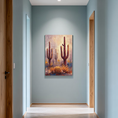 Plants &Flowers Desert Cactus Landscape Art Print Canvas