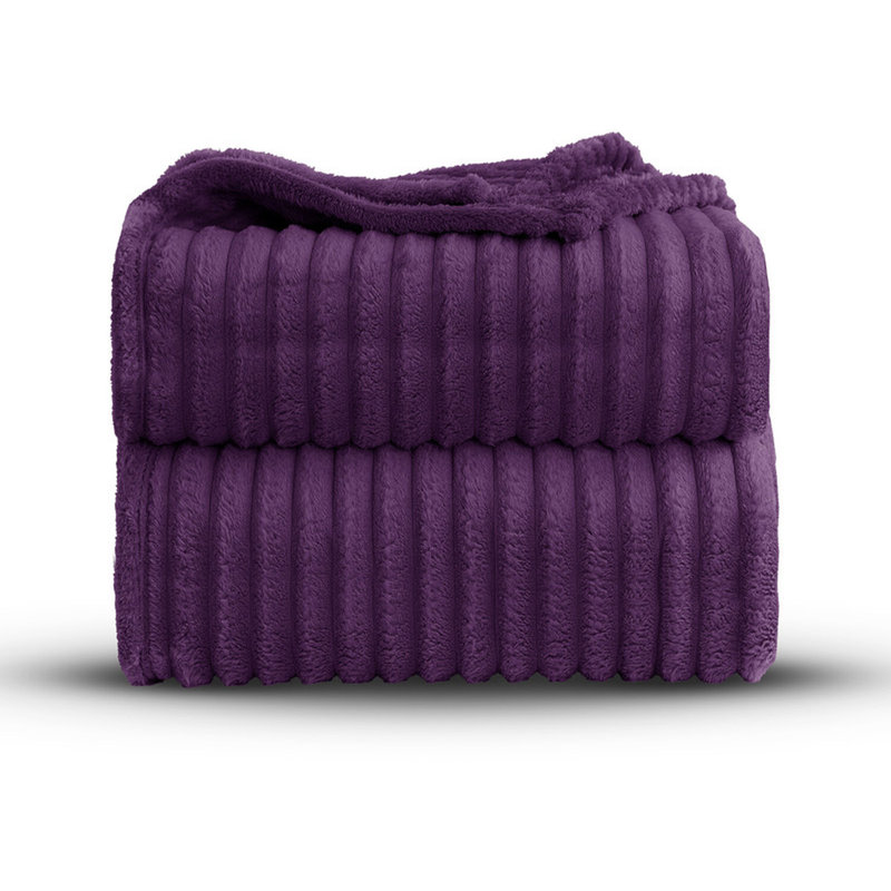 BELLISSIMA PLUSH THROW, 305cm x 305cm, Aubergine