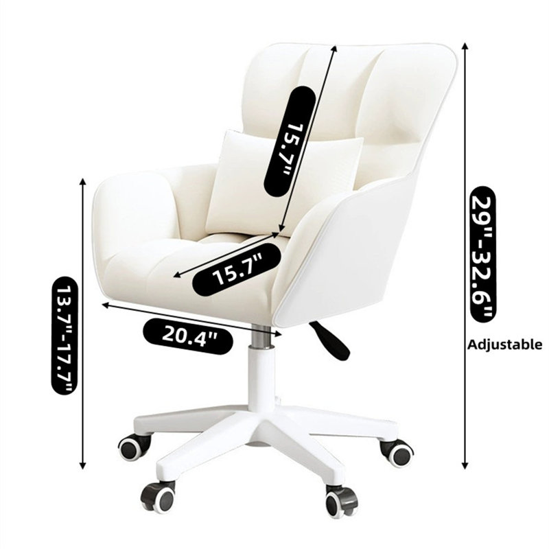 Chaise de travail en velours avec roulettes HOMeryte