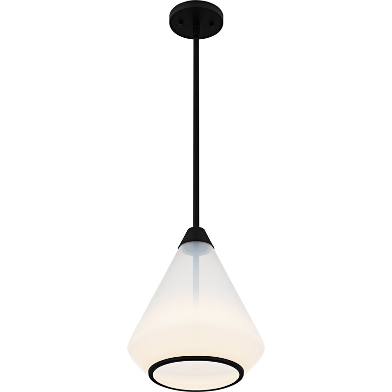 Mini-luminaire suspendu 1 lumière Haze, Matte Black