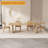 Burlywood Solid back side Chair(Set of 2)