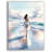 " Seashore Serenity: Sunset Beach Stroll " Watercolor Print-360330011