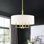 Luminaire suspendu tambour simple à 4 lumières Alirah