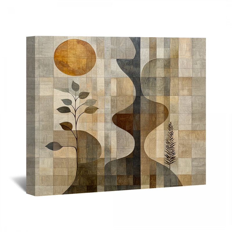 Sun Sun Wrap - Décoration murale abstraite, H 16 po x l 16 po