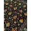 Tapis noir original en laine et coton noué à la main