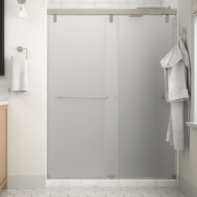 Porte de douche coulissante 60 po x 71-1 / 2 po Delta Classic, Nickel