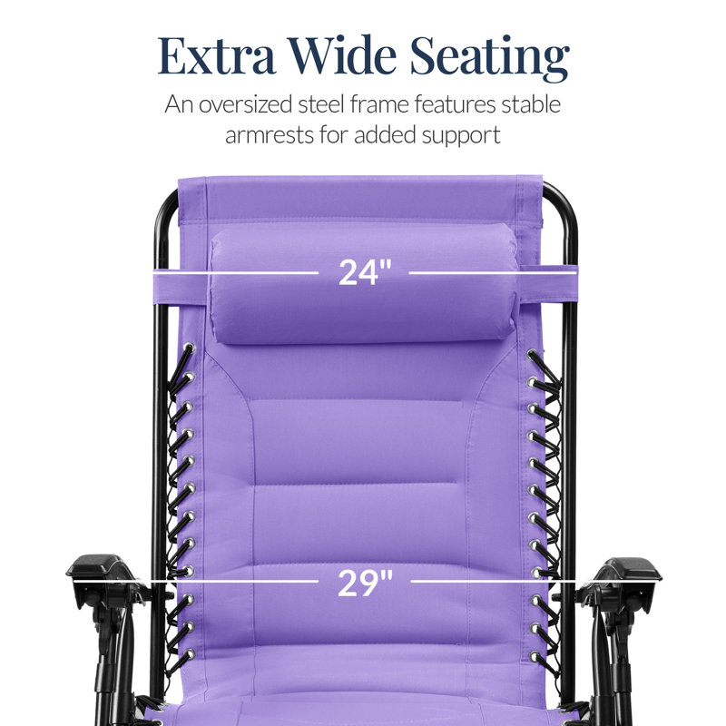 Oversized Padded Zero Gravity Chair, Violet