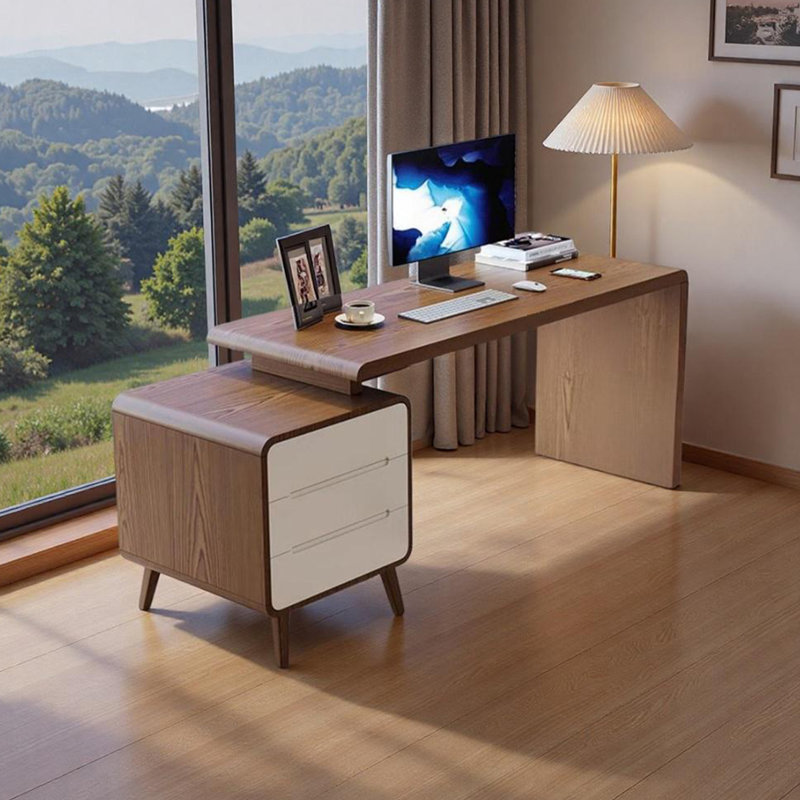 Minimalist and sophisticated desk, 30.31" H x 62.99" W x 23.62" D