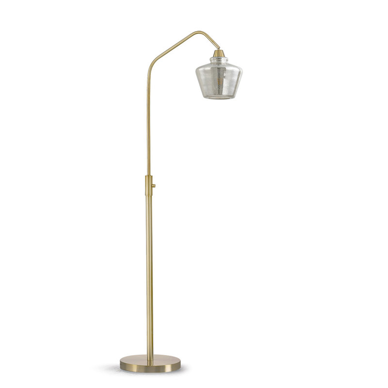 Fatos 66'' Accent Floor Lamp, Mercury, Brushed Brass