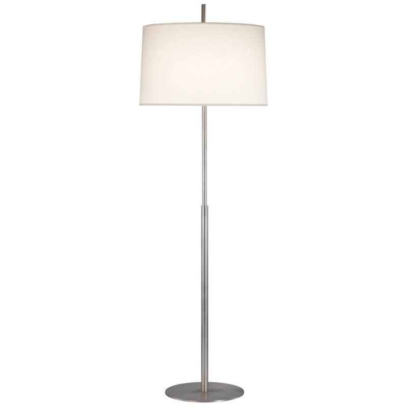 Echo 63.75'' Stainless Steel Floor Lamp with Drum Shade