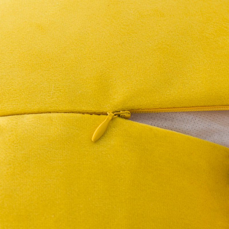 Mustard Yellow Cotton Sunflower Round Throw Pillow