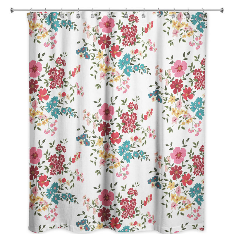 Rideau de douche simple floral Wadebridge
