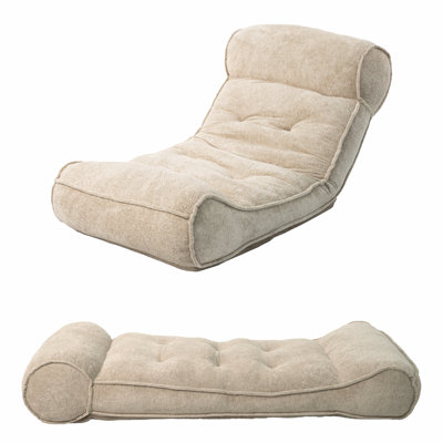 Chaise longue inclinable intérieure avec dossier réglable, fauteuil inclinable moelleux pour salon, chambre ou salle de jeux