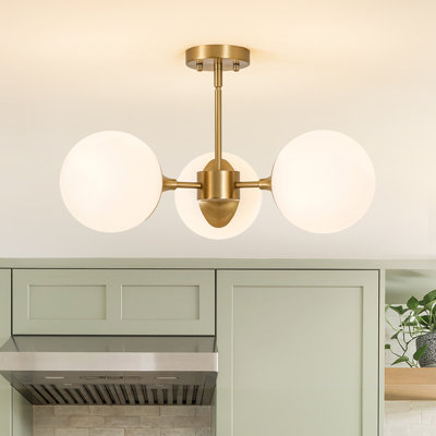 Plafonnier semi-encastré 3 lumières Spoutnik
