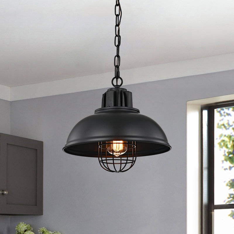 Luminaire suspendu en forme de bol 1 lumière Luckett