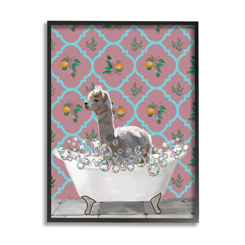 Toile de lama dans la salle de bain Stupell Industries par Amelia Noyes, H 20 po x l 16 po x P 1,5 po