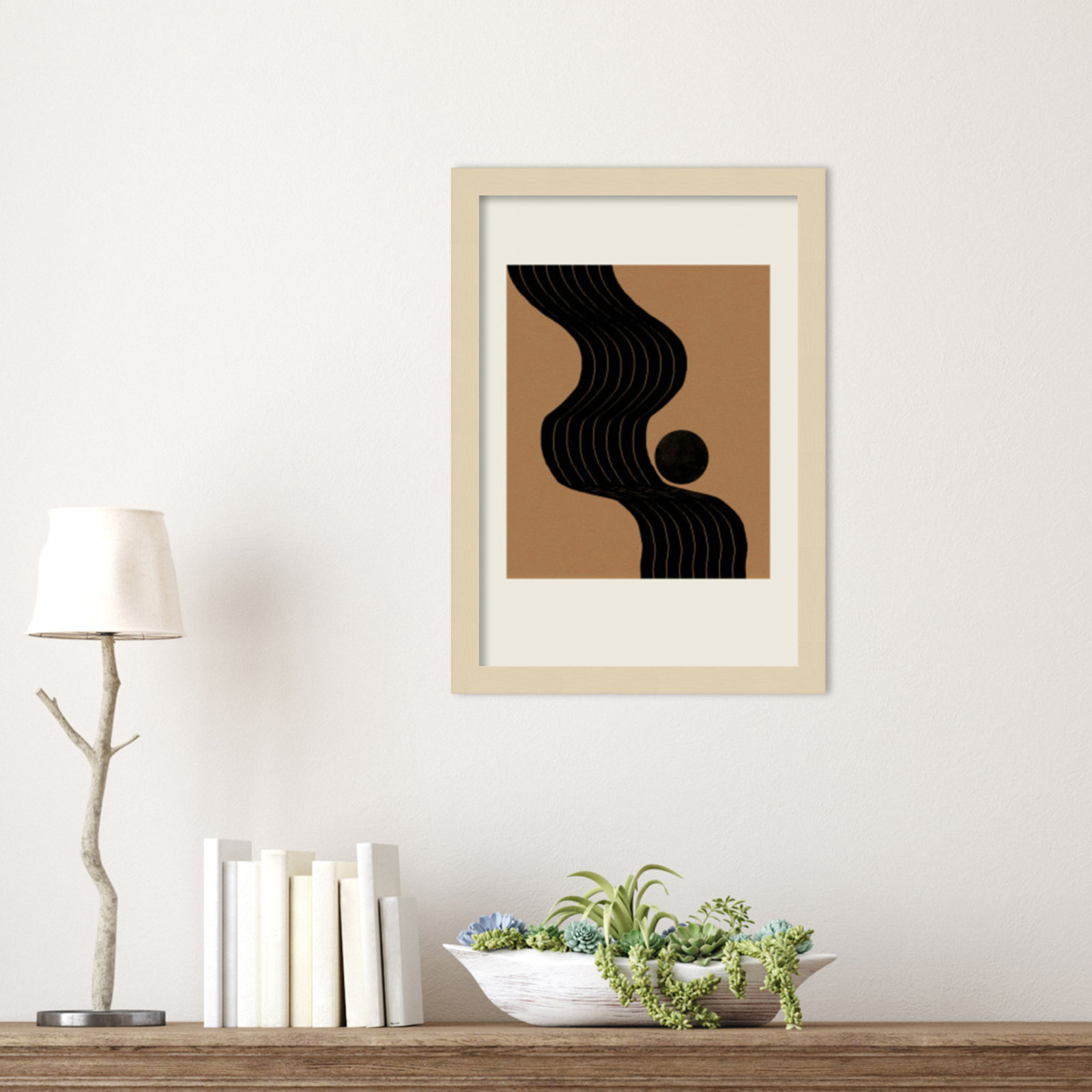 Pickensville "Composition I" Print, Brown, 17" H x 12" W
