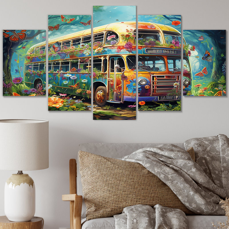 Ross - Car Van - reproduction sur toile - 5 panneaux