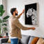 Leopard Profile Modern - Wrapped Canvas-2055017153-2055017157