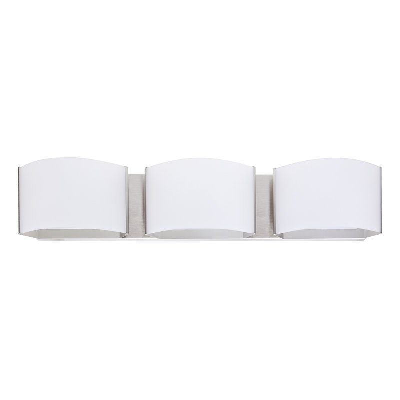  Luminaire de salle de bain moderne à 3 lumières DEL pour meuble-lavabo