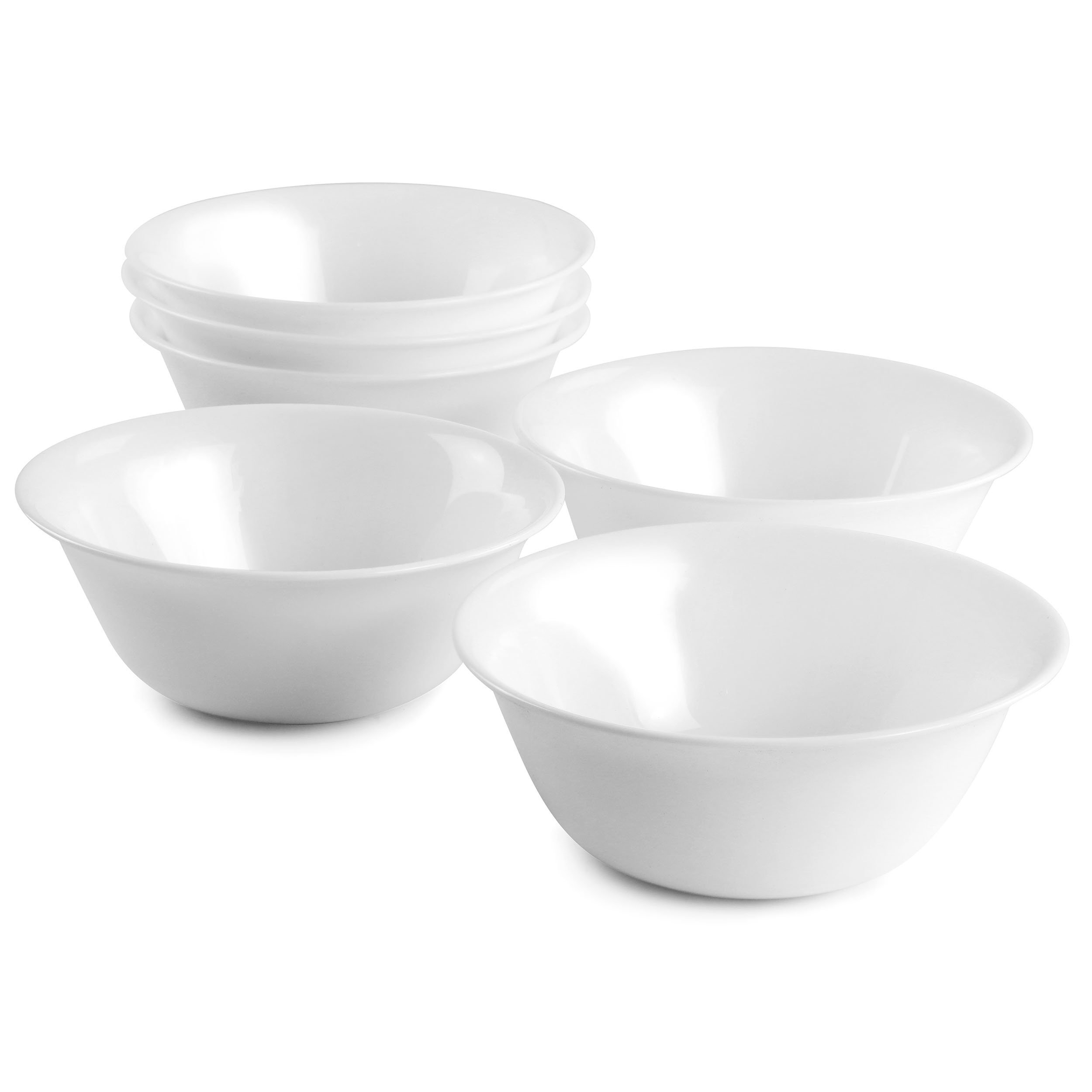 Latitude Run® Ultra Farthington 6 Piece Tempered Opal Glass Dessert Bowl Set In White Wayfair