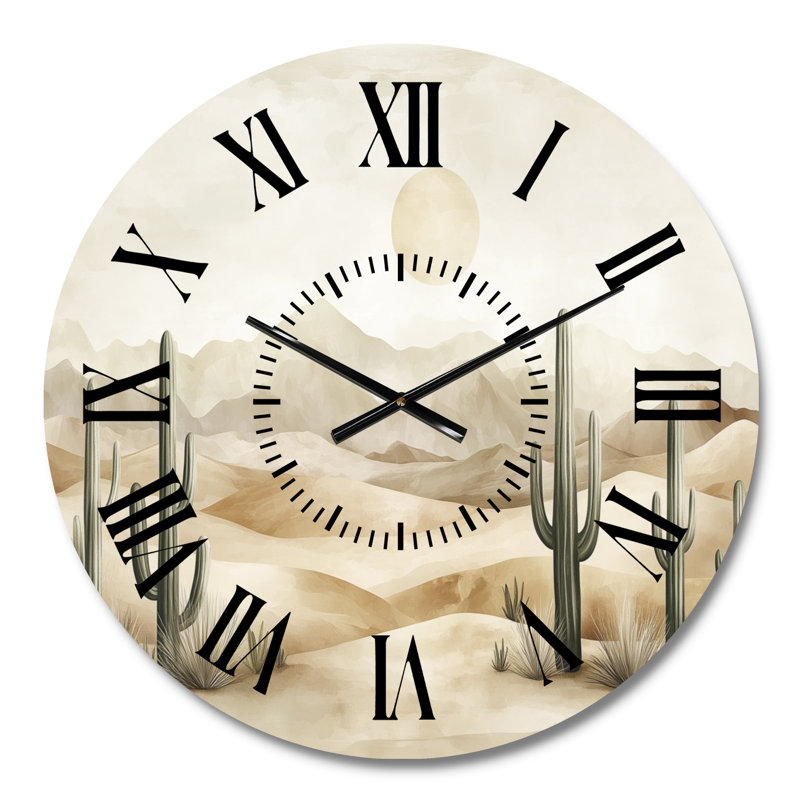 Crème de désert crème - horloge murale Southwestern, Médium