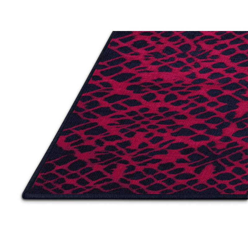 Tapis mauve lavable à la machine, Rond 4 pi