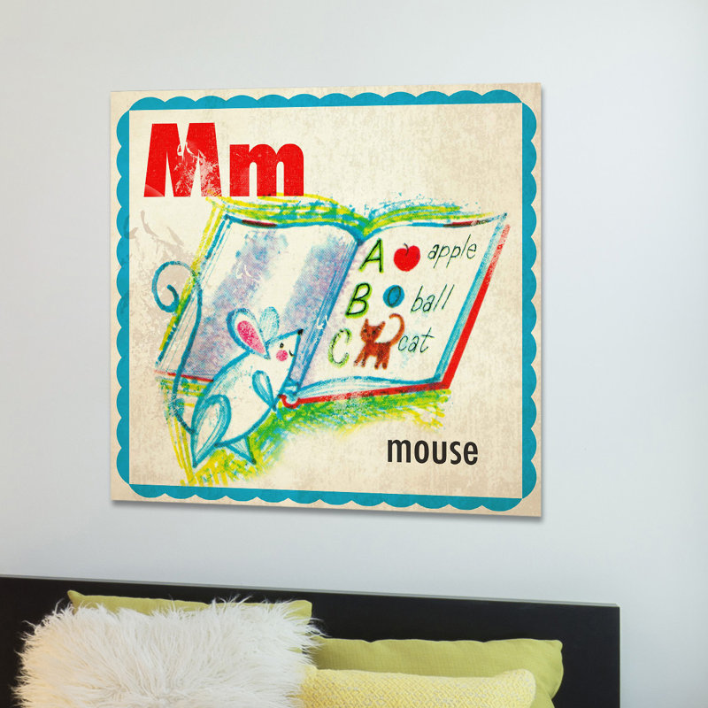 «Mouse Lettre», reproduction sur toile tendue, H 24 po x l 24 po x P 1,5 po