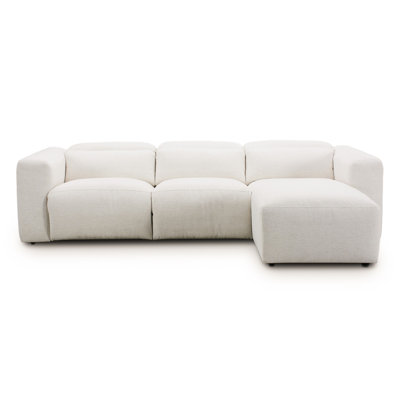 Radley 3PC Sectional W/RAF Chaise-Crypton Nomad Snow
