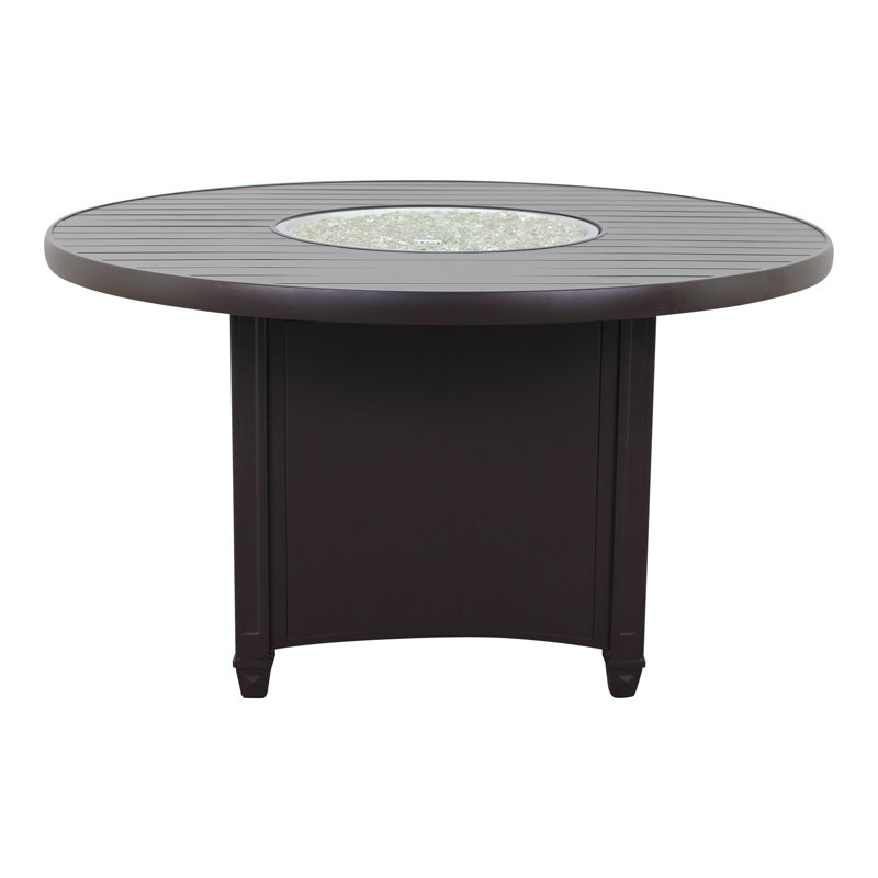Zarah Round Aluminum Propane Smokeless Fire Pit