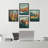 " Mountain Deer Forest " 4 Piece Art Print-97782508-97782510