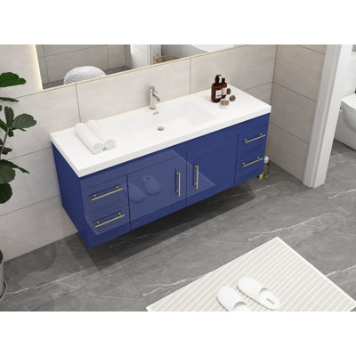Ensemble de meuble-lavabo simple mural 59 po Romer