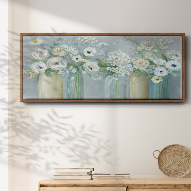 Blooming Meadow Beauties - Toile encadrée, H 20 po x l 50 po