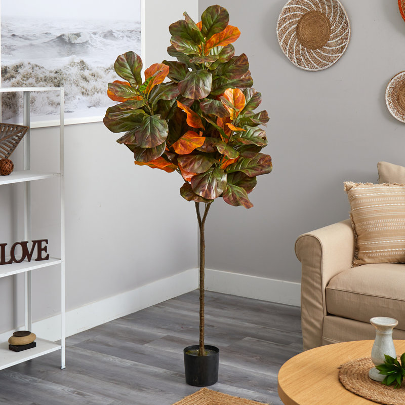 72'' Faux Fiddle Leaf Fig Tree in Pot Liner