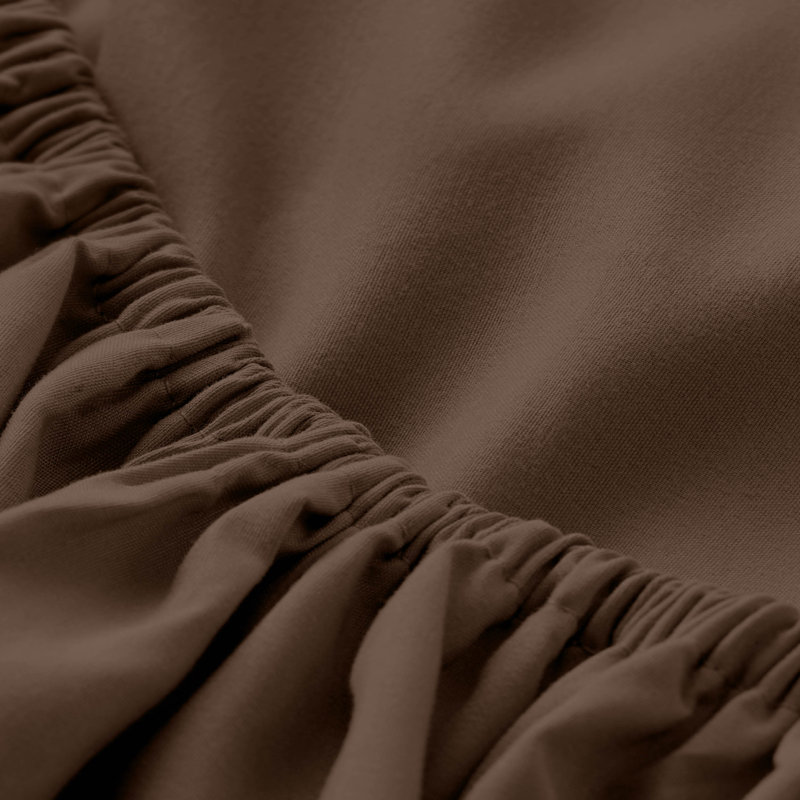 Microfiber Fitted Sheet, Full Fitted Sheet, Cocoa