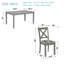 Ensembles de table de salle à manger gris moderne, bois durable, conception peu encombrante pour les petites cuisines