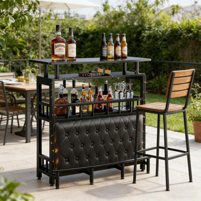 Table de bar moderne, table basse avec rangement
