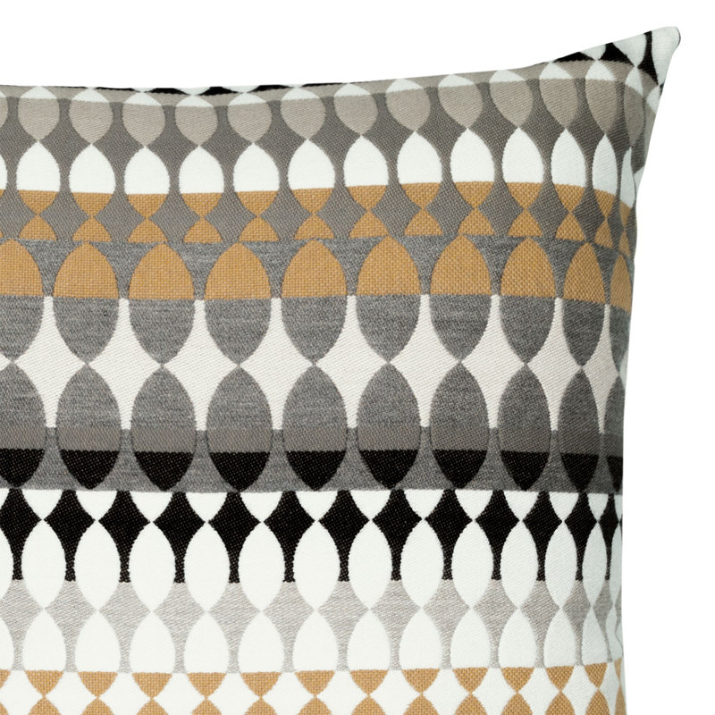 Modern Oval Outdoor Square Sunbrella Pillow Cover & Insert, Dune
